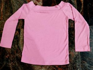 Pink Ribbed Top
