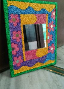 TEXTURED ART WITH MIRROR WALL DECOR