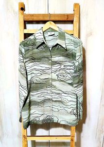 Light Green Printed Shirt Size-42