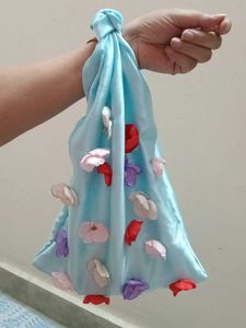 Handmade Colorful Flower Party Wear Hand Bag