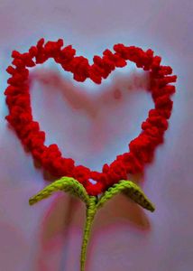 Crocheted Heart Flower