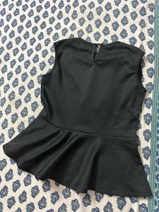 Chic Black Peplum Top