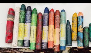 Set Of Oil Pastels And Wax Crayons