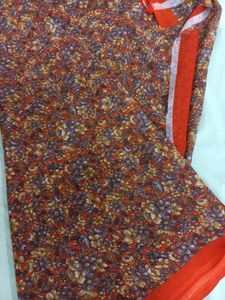 Orange Colour Georgette Saree