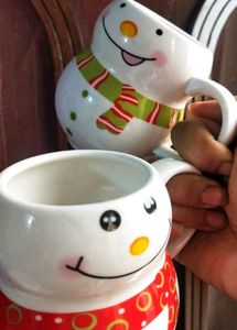 Christmas Snowman Mugs - Set of 2