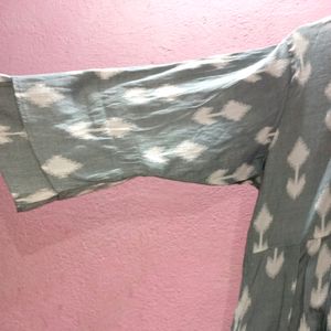 La Fille Grey Printed Women&#39;s Kurti, Size: XXXL