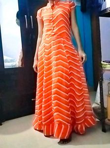 Beautiful Printed Gown For Sell