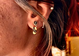 B&W Drop Earrings (Handmade)
