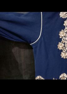 Heavy Gown Blue And Pink