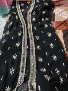 Three Piece Dress Plazo Shrug Top New