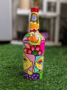 Hand Painted Decorative Bottle