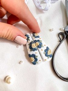 Hand Embroidered Clips