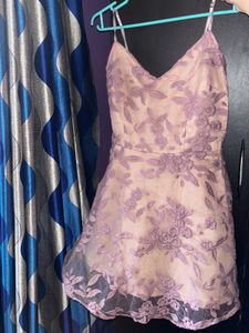 Floral Lace Mini Dress