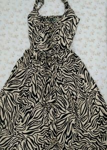 ZARA Zebra Print Aesthetic Dress