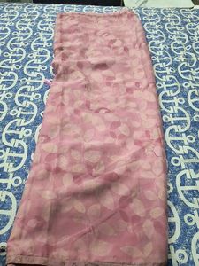 Pink Floral Saree With Blouse