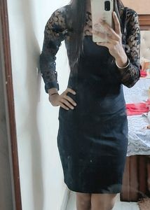 Lace Sleeve Little Black Dress