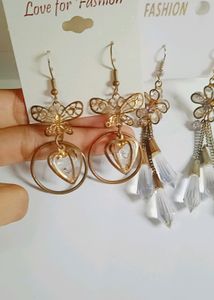 Cute Korean Earrings (Pack Of 2)