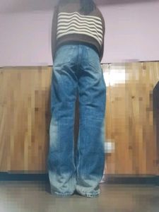 Vintage Wide Leg Denim Jeans