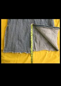 Highwaisted Denim Skirt with Slits (Waist- 30)
