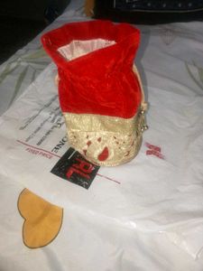 Red &amp; Gold Potli Bag
