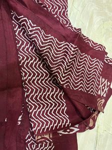 Elegant Maroon Pure Silk Saree