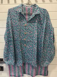 Stylish Floral Print Tunic Top