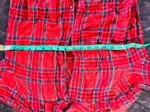 Check Knee Length Shirt Rarely Used