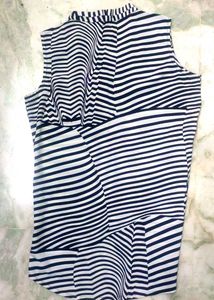 Striped Sleeveless Blouse
