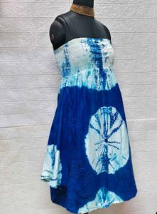 XL Size Dress Tie-Dye Sundress Plus Freebie Earing