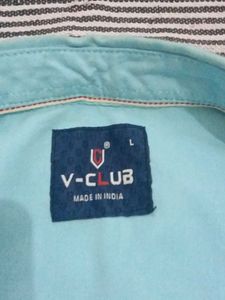 Cyan  Short Sleeve Button-Down