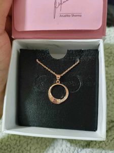 Giva Rose Gold Circle Of Love Pendant W Link Chain