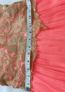 Peach and Gold Party Dress