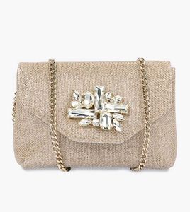 Dune London Gold Rhinestone Bag