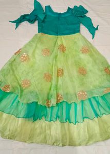 Green &amp; Teal Embellished Party Dress