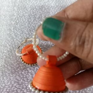 4pairs 300/- Silk Thread And Quilled Earrings