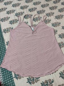 Pink Lace Cami Top