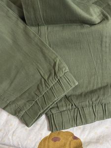 Olive Green Casual Pants