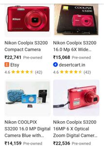 Nikon Coolpix S3200 Camera