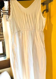 Topshop White Sleeveless Crochet Dress