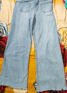 Minsshop Jeans Light Flared Blue