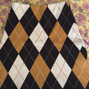 Argyle Pattern Skirt