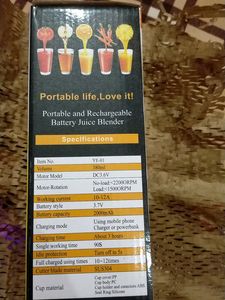 Portable and Rechargeable Battery Juice Blender