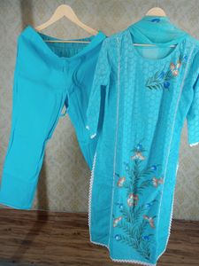Cotton Schiffli Suit Set