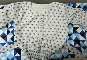 Office White Printed Crop Top