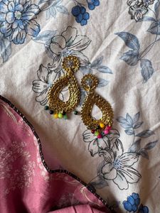 Gold Tone Drop Earrings