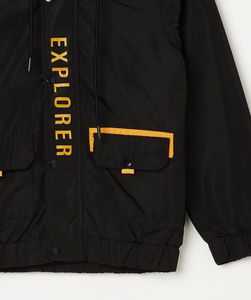 Explorer Black Hooded Jacket