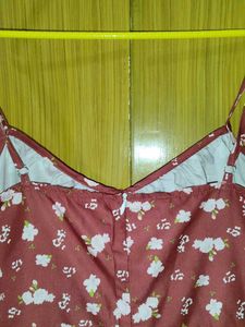 Red Floral Beach Dress