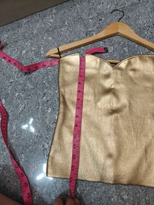 Zara Golden Tube Top