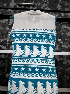 Printed Top with Bow Detail
