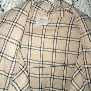 Plaid Dress with White Sleeves